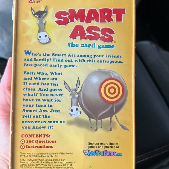 New Sealed Smart Ass The Card Game in a tin - Picture 2 of 3